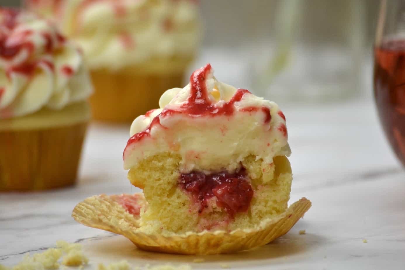 Rosé cupcakes