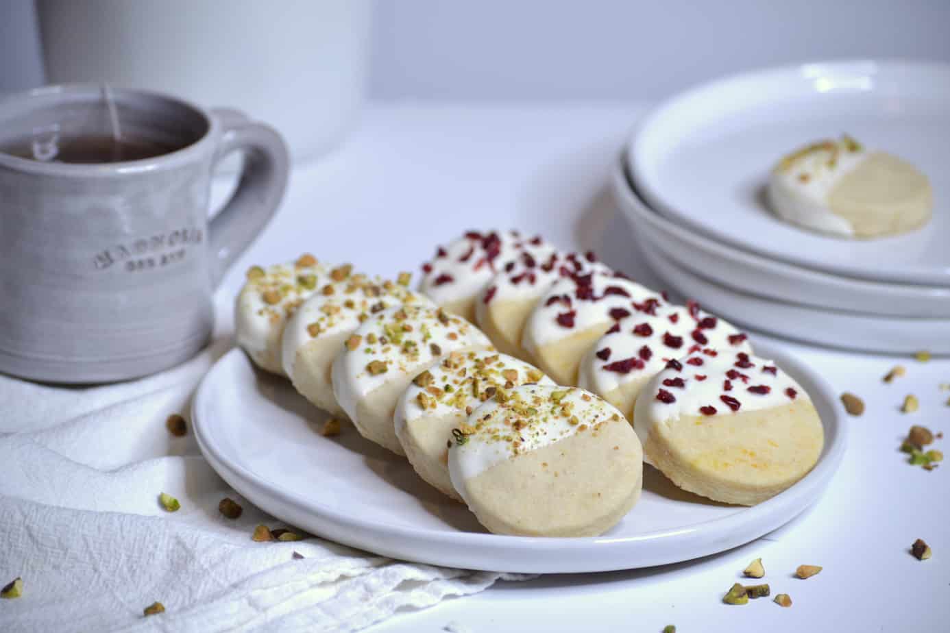 white chocolate shortbread