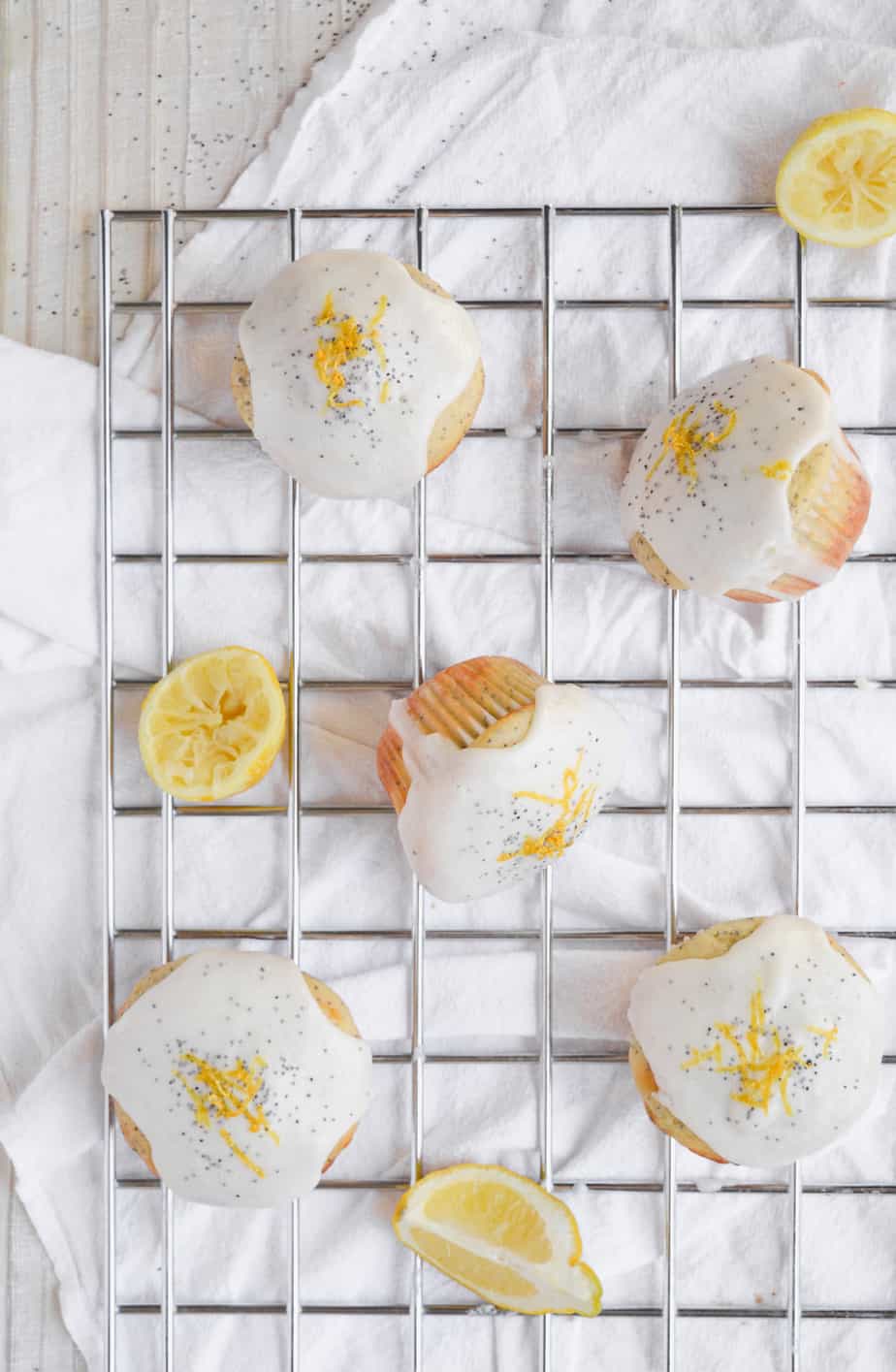 bakery style lemon poppy seed muffins
