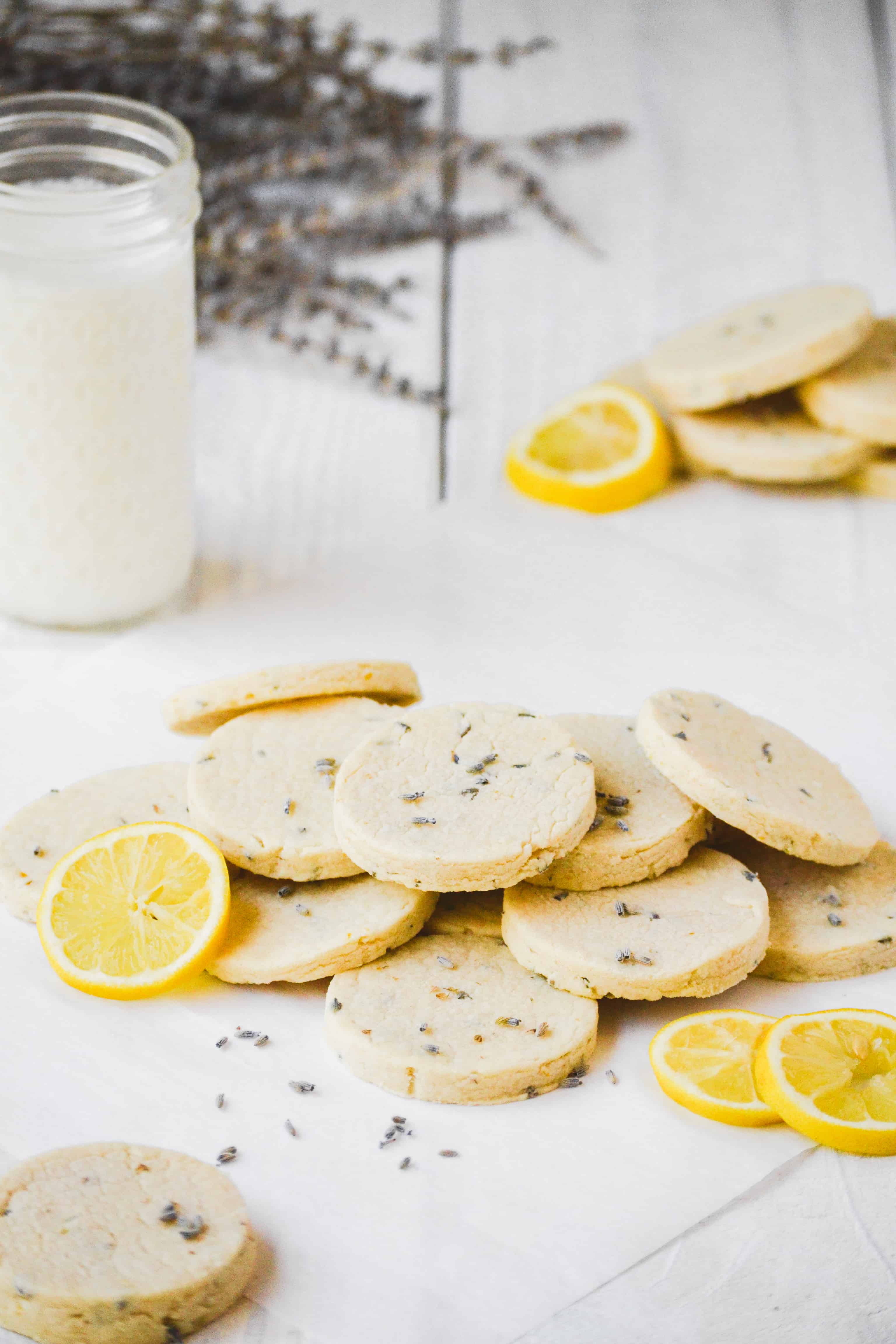 lemon lavender shortbread cookies